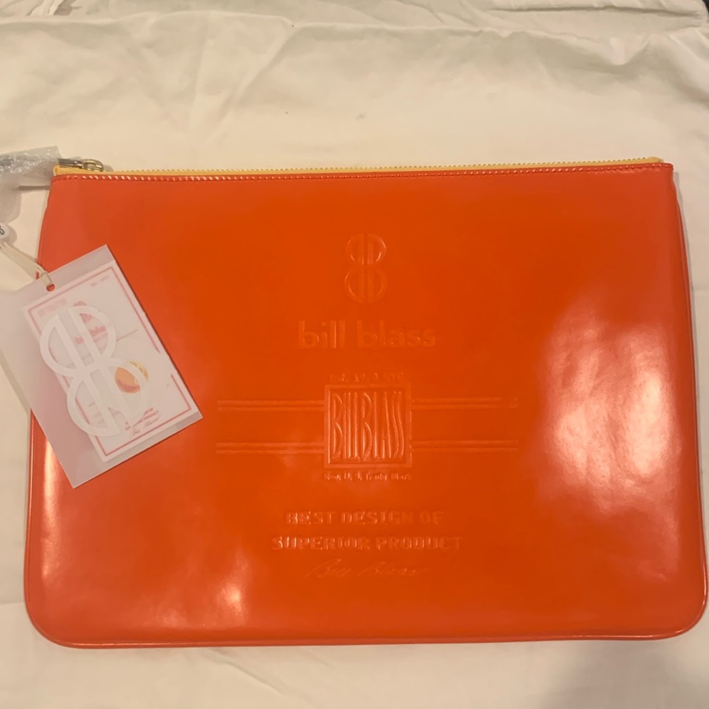 BILL BLASS orange clutch